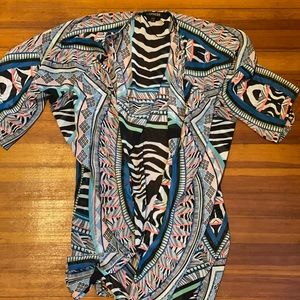 Express Aztec Zebra Pattern Print Seethrough Cover